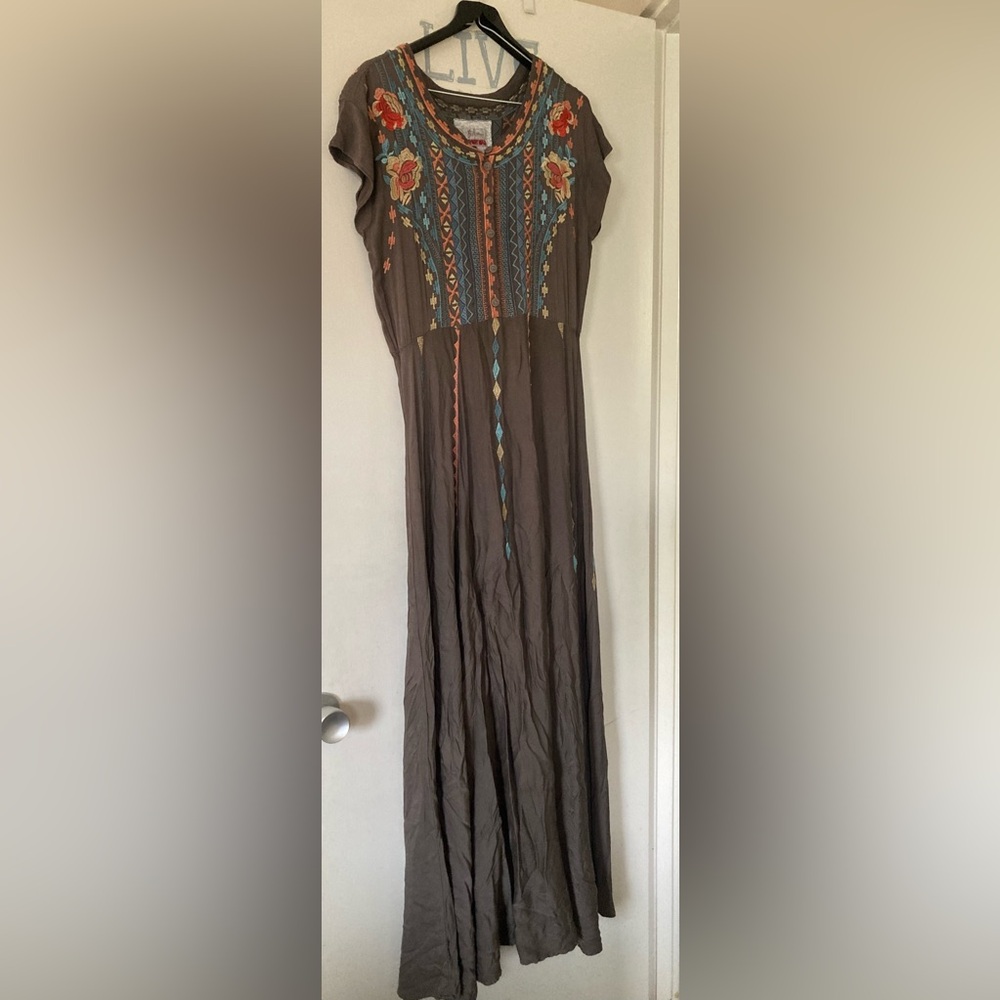 Johnny Was Maxi Dresswith Colorful embroidery NWT